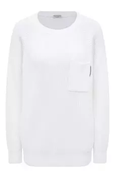 Хлопковый пуловер Brunello Cucinelli