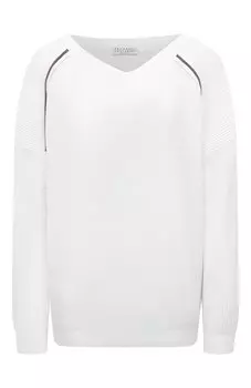 Хлопковый пуловер Brunello Cucinelli