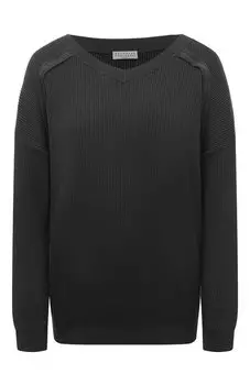 Хлопковый пуловер Brunello Cucinelli