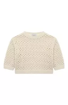 Хлопковый пуловер Brunello Cucinelli