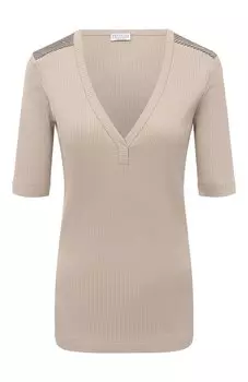 Хлопковый пуловер Brunello Cucinelli