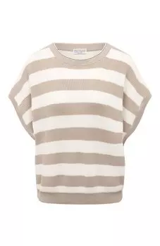 Хлопковый пуловер Brunello Cucinelli