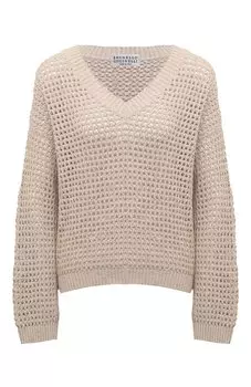 Хлопковый пуловер Brunello Cucinelli