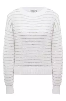 Хлопковый пуловер Brunello Cucinelli