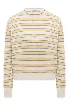 Хлопковый пуловер Brunello Cucinelli