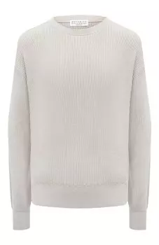 Хлопковый пуловер Brunello Cucinelli