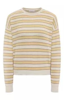 Хлопковый пуловер Brunello Cucinelli