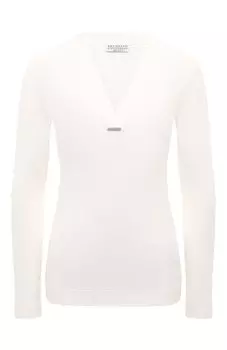 Хлопковый пуловер Brunello Cucinelli