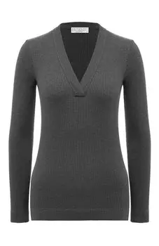 Хлопковый пуловер Brunello Cucinelli