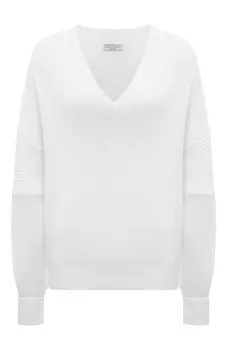 Хлопковый пуловер Brunello Cucinelli