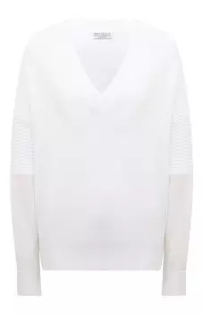 Хлопковый пуловер Brunello Cucinelli