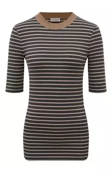 Хлопковый пуловер Brunello Cucinelli