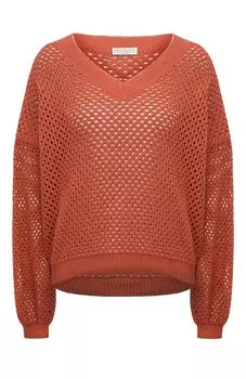 Хлопковый пуловер Brunello Cucinelli