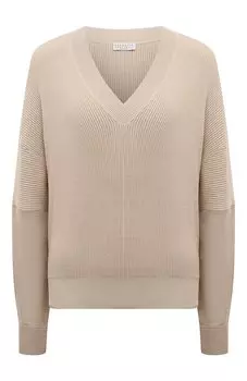 Хлопковый пуловер Brunello Cucinelli