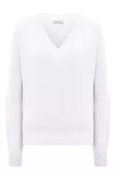 Хлопковый пуловер Brunello Cucinelli