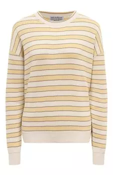 Хлопковый пуловер Brunello Cucinelli