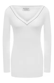 Хлопковый пуловер Brunello Cucinelli