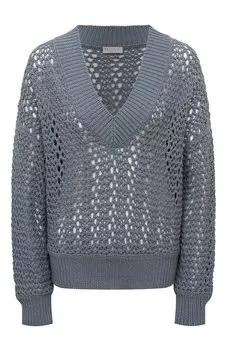 Хлопковый пуловер Brunello Cucinelli