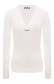 Хлопковый пуловер Brunello Cucinelli