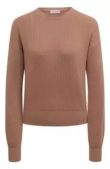 Хлопковый пуловер Brunello Cucinelli