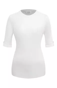 Хлопковый пуловер Brunello Cucinelli