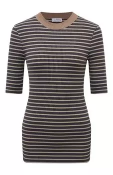 Хлопковый пуловер Brunello Cucinelli