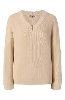 Хлопковый пуловер Brunello Cucinelli