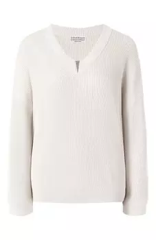 Хлопковый пуловер Brunello Cucinelli