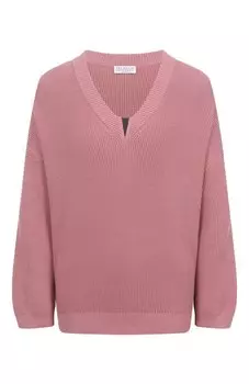 Хлопковый пуловер Brunello Cucinelli