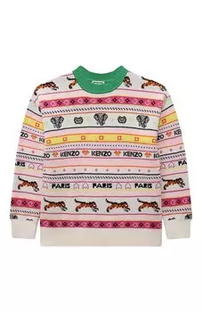 Хлопковый пуловер Kenzo