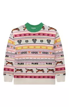 Хлопковый пуловер Kenzo