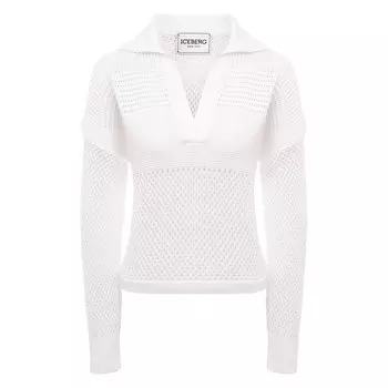 Хлопковый пуловер-поло Iceberg