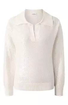 Хлопковый пуловер с отделкой пайетками P.A.R.O.S.H.