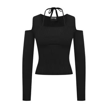 Хлопковый пуловер Versace Jeans Couture