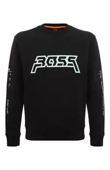 Хлопковый свитшот BOSS Orange