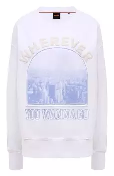 Хлопковый свитшот BOSS Orange