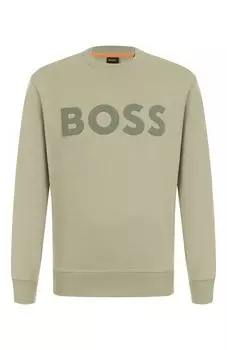 Хлопковый свитшот BOSS Orange