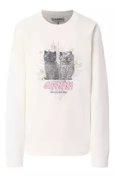 Хлопковый свитшот Ganni