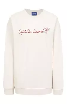 Хлопковый свитшот HUGO Blue