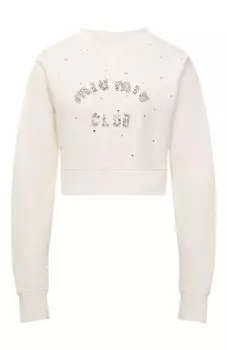Хлопковый свитшот Miu Miu