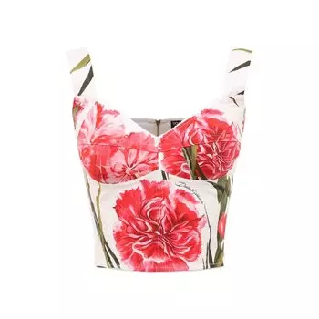 Хлопковый топ-бюстье Dolce & Gabbana