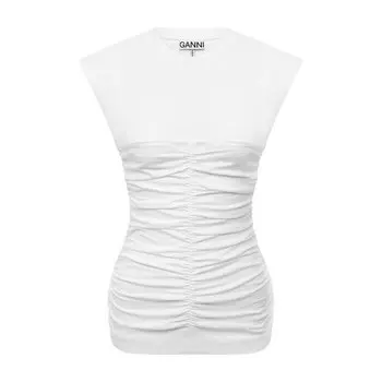 Хлопковый топ Ganni