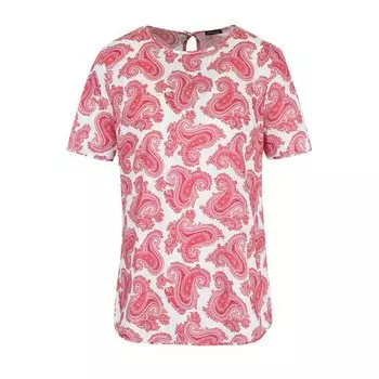 Хлопковый топ с коротким рукавом и принтом Kiton