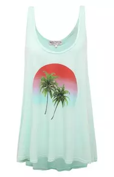 Хлопковый топ с принтом Wildfox