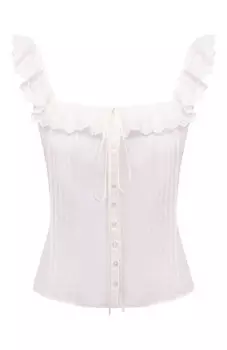 Хлопковый топ Saint Laurent