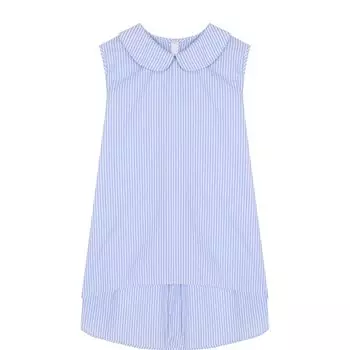 Хлопковый топ свободного кроя с удлиненной спинкой Caf