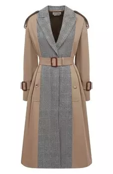 Хлопковый тренч Alexander McQueen