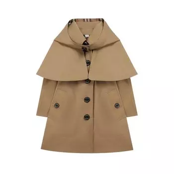 Хлопковый тренч с капюшоном Burberry