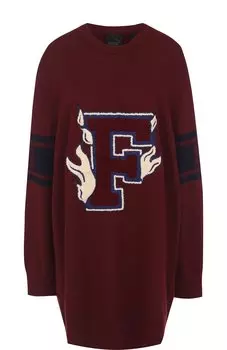 Хлопковый удлиненный пуловер с фактурной отделкой Fenty Puma by Rihanna