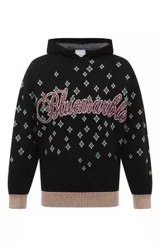 Худи из хлопка и шерсти Bluemarble